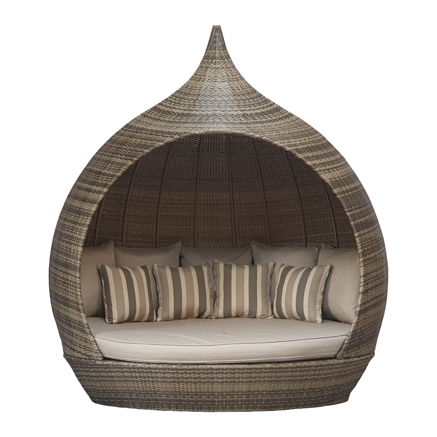 Signature Weave - Pearl Outdoor Daybed in Mixed Nature Brown